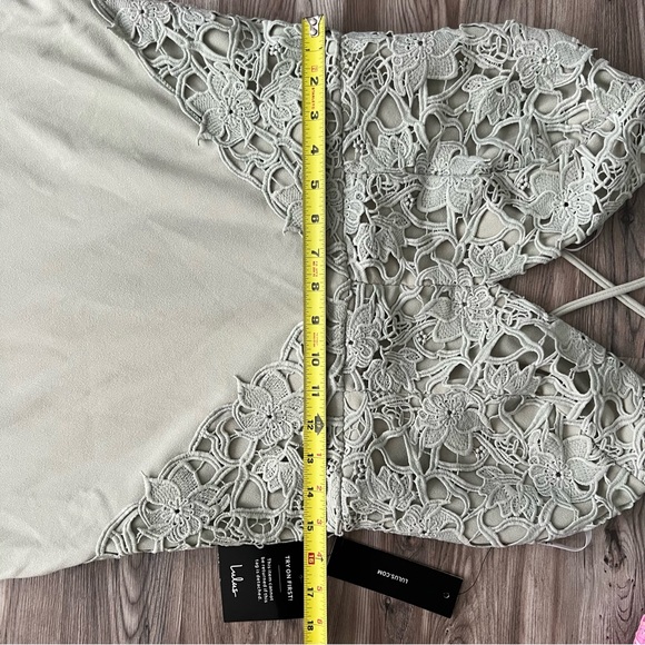 Lulus Katalina Sage Green Backless Crochet Lace Maxi Dress - Picture 10 of 14